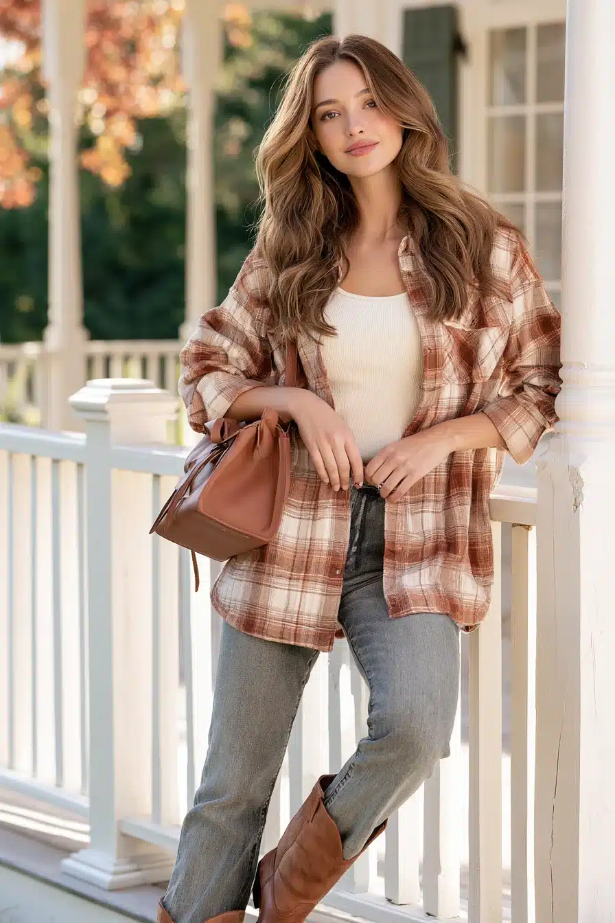 27 Cute Western Fall Outfits With Boots Denim and Cozy Layers