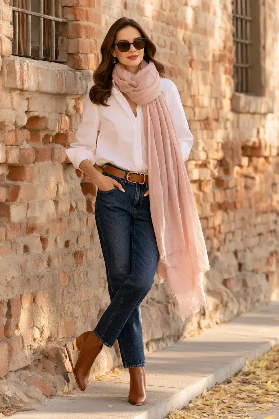 27 Chic Pink Scarf Outfit Ideas to Add a Pop of Color to Your Wardrobe