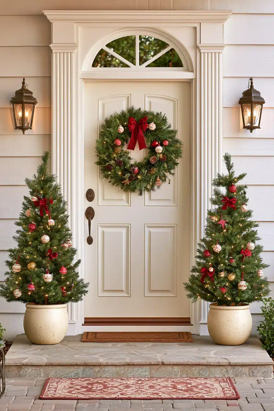 27 Magical Christmas Door Decorations for a Warm and Festive Welcome