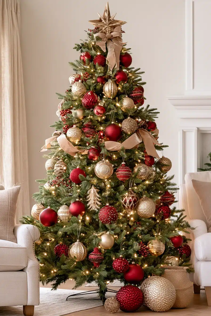 27 Timeless Traditional Christmas Tree Ideas for a Warm and Festive Home