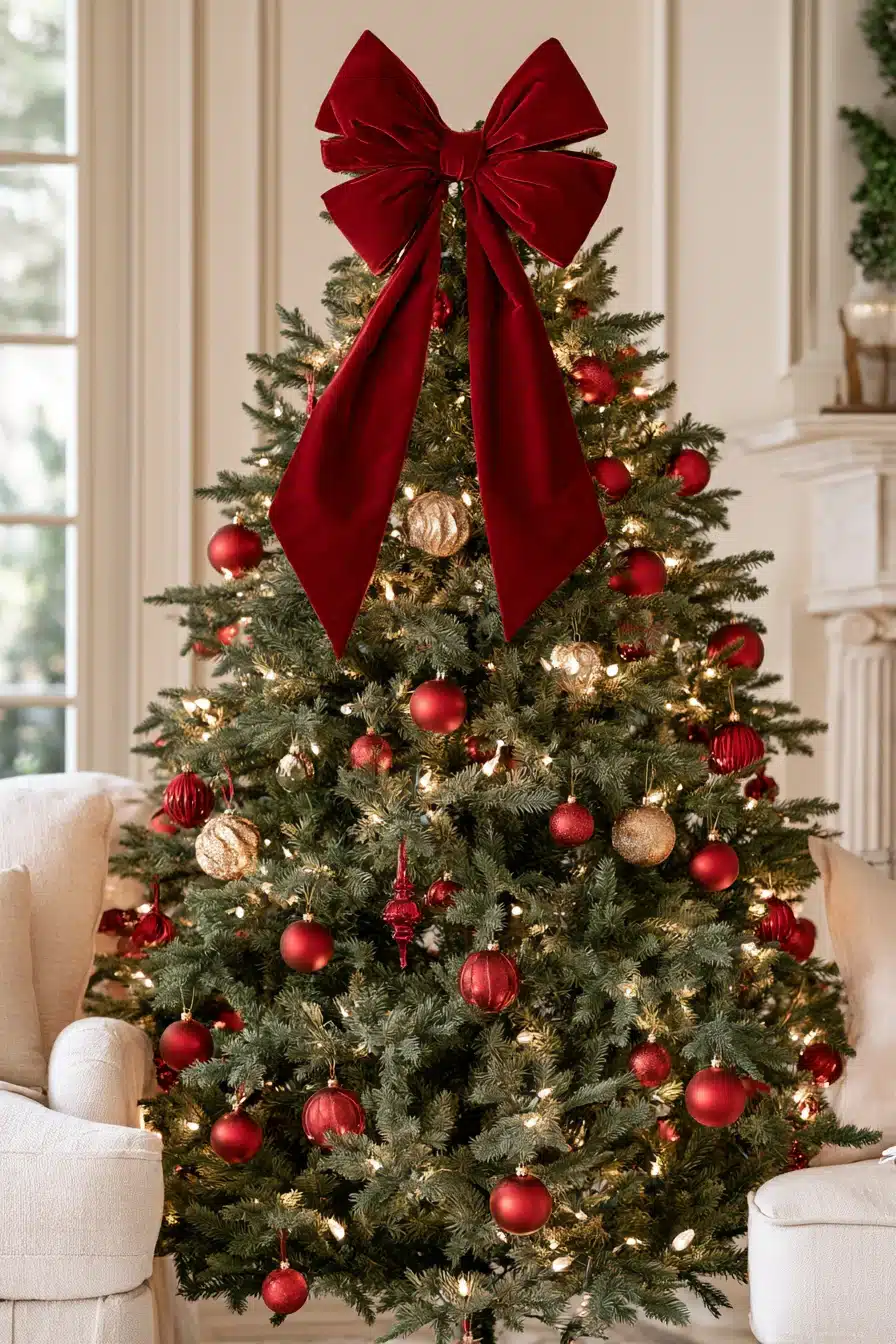 27 Elegant Burgundy Christmas Tree Ideas for a Cozy Holiday Home