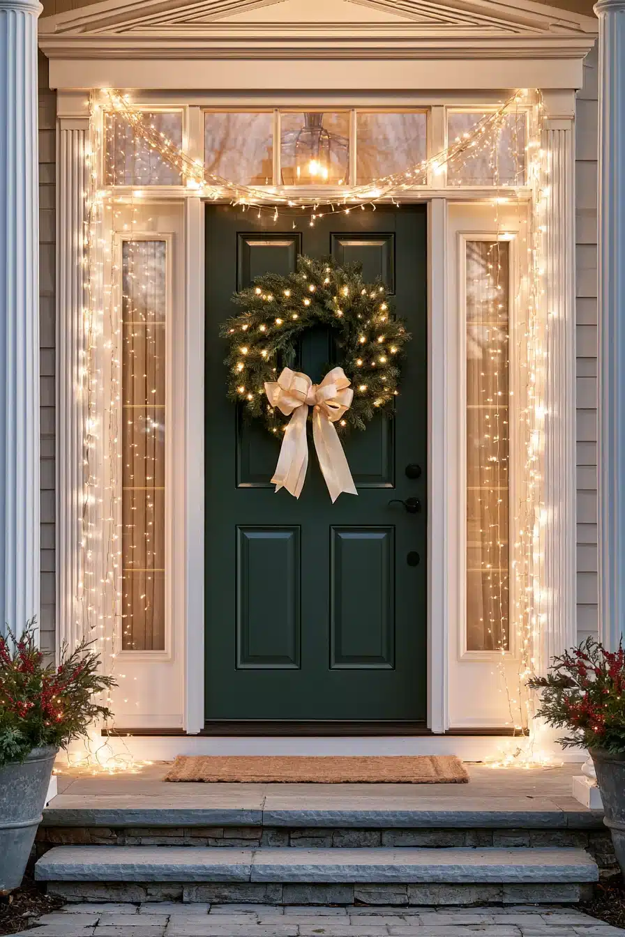 27 Magical Christmas Door Decorations for a Warm and Festive Welcome