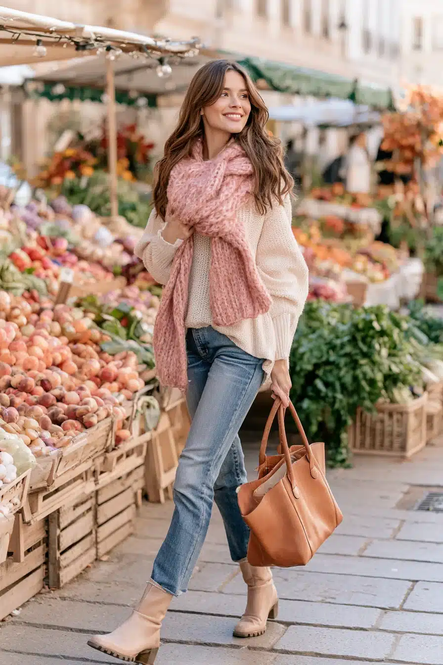 27 Chic Pink Scarf Outfit Ideas to Add a Pop of Color to Your Wardrobe