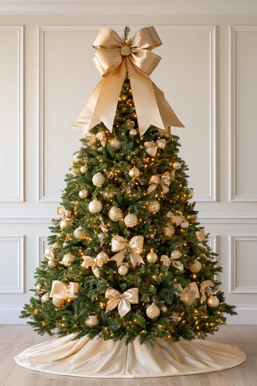27 Stunning Gold Christmas Tree Ideas to Make Your Holiday Home Sparkle