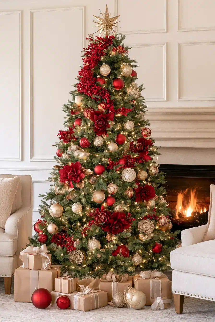 27 Timeless Traditional Christmas Tree Ideas for a Warm and Festive Home