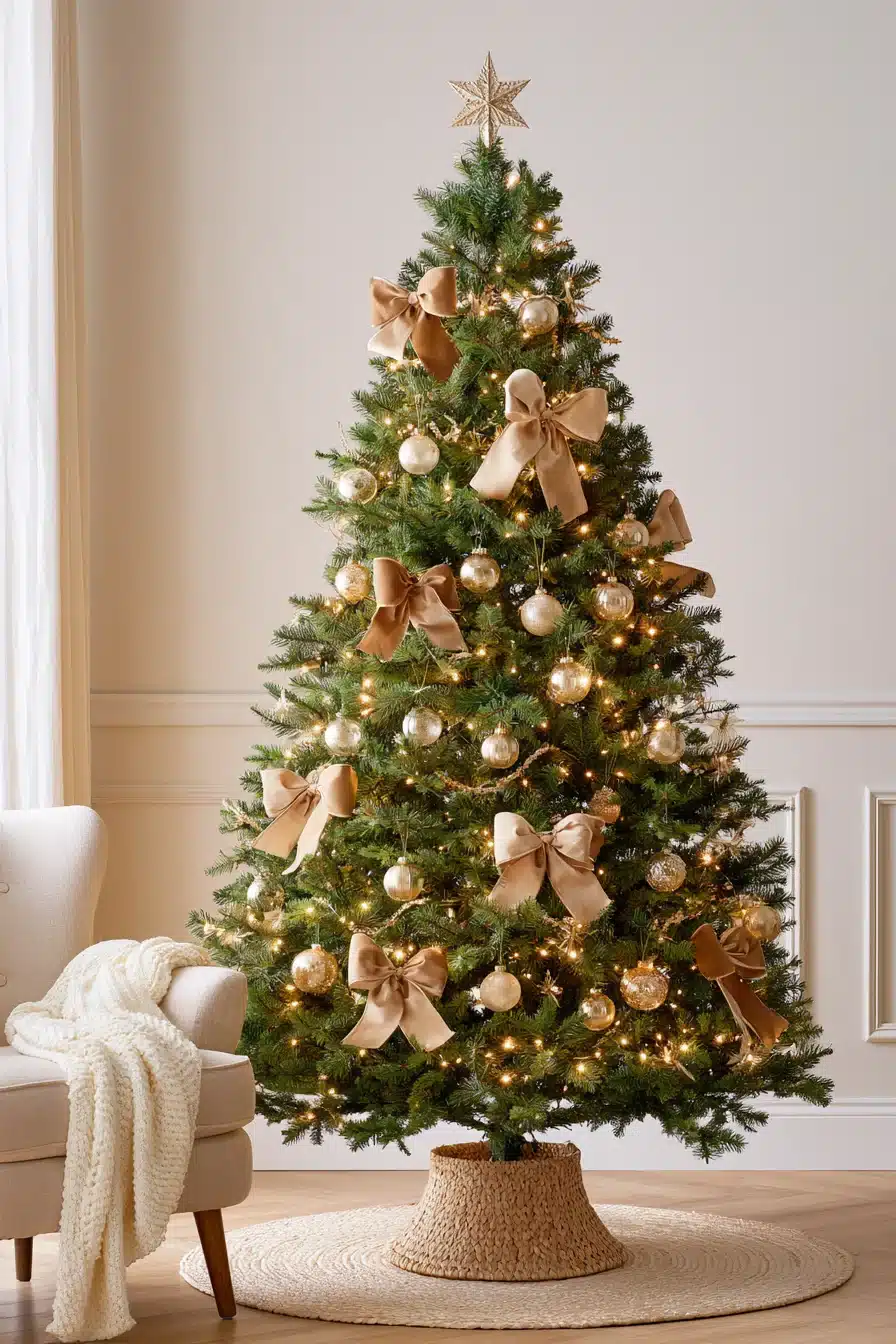 27 Stunning Gold Christmas Tree Ideas to Make Your Holiday Home Sparkle