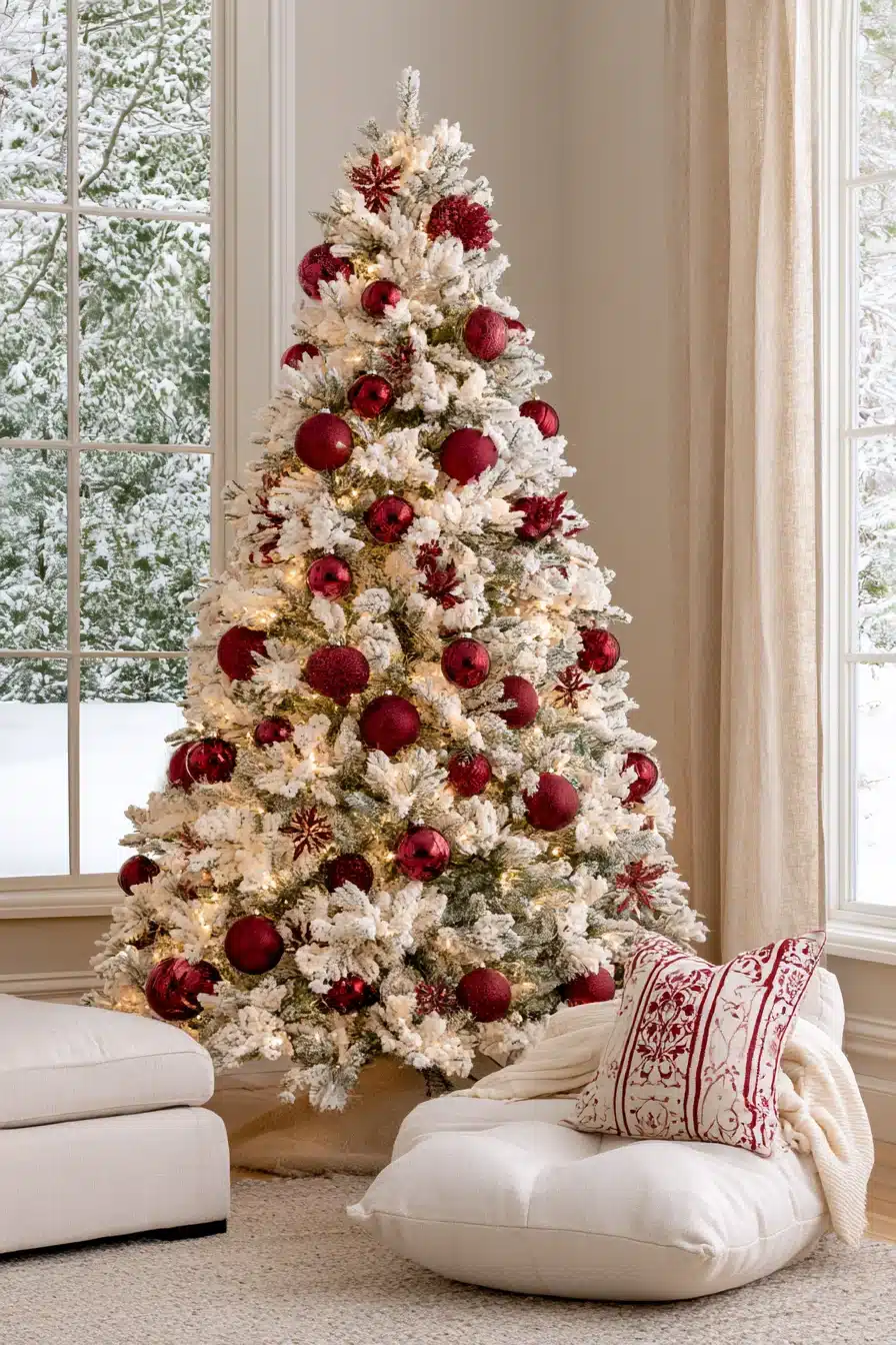 27 Elegant Burgundy Christmas Tree Ideas for a Cozy Holiday Home