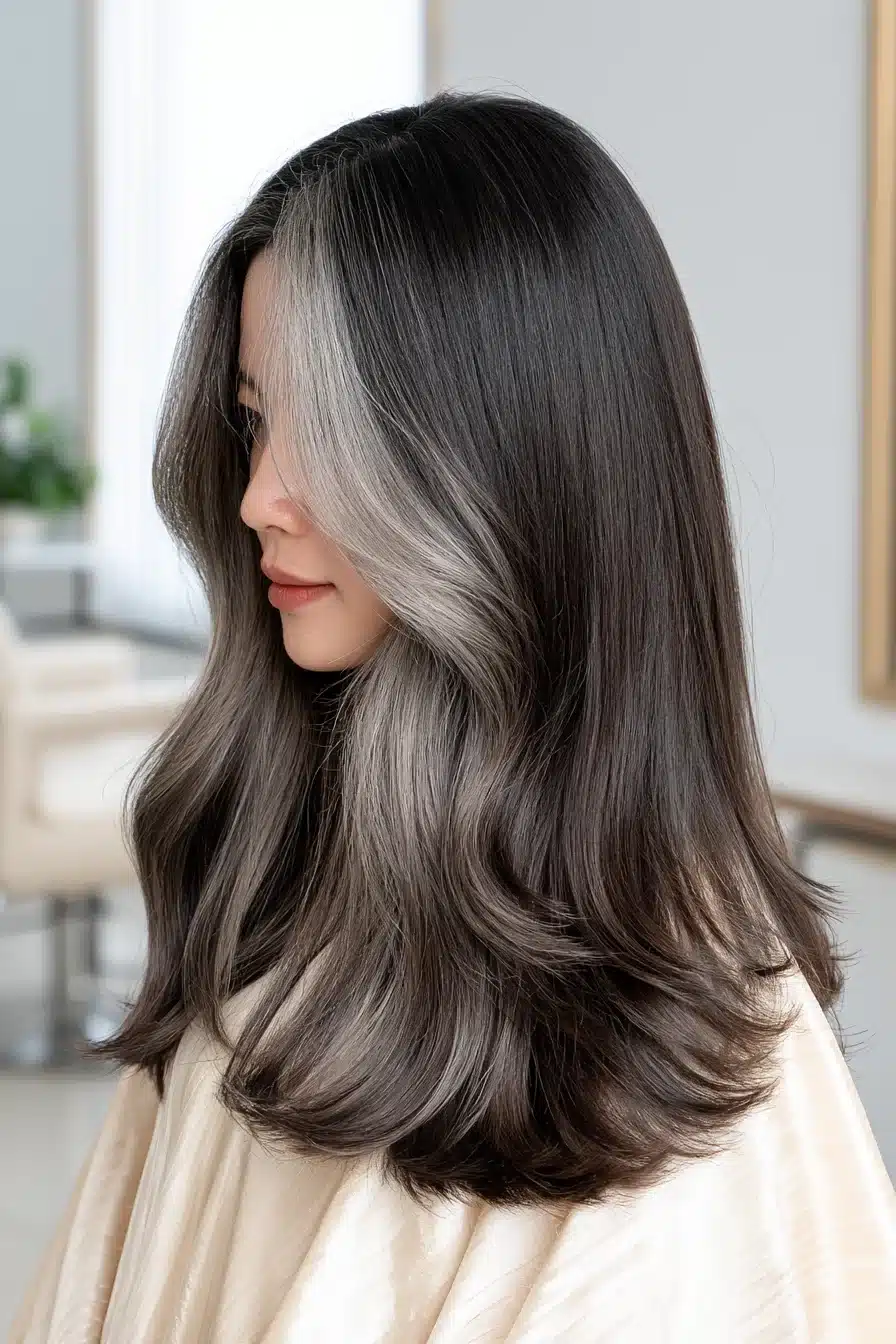 27 Beautiful Grey Blending Ideas for Dark Hair to Embrace Your Silver Strands