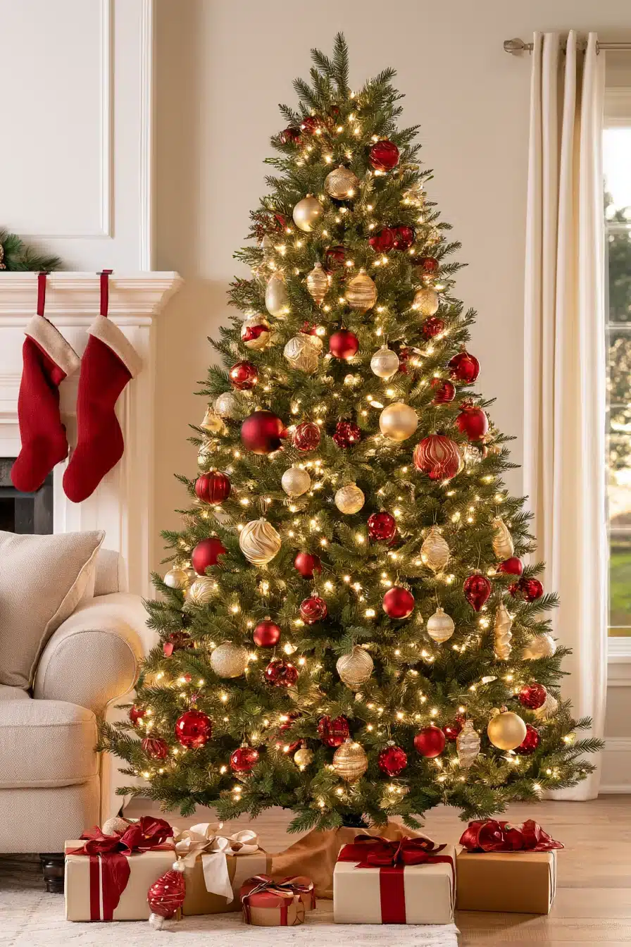 27 Timeless Traditional Christmas Tree Ideas for a Warm and Festive Home