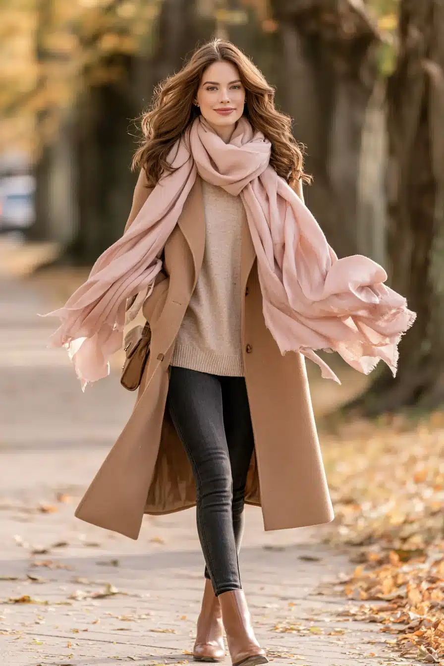 27 Chic Pink Scarf Outfit Ideas to Add a Pop of Color to Your Wardrobe