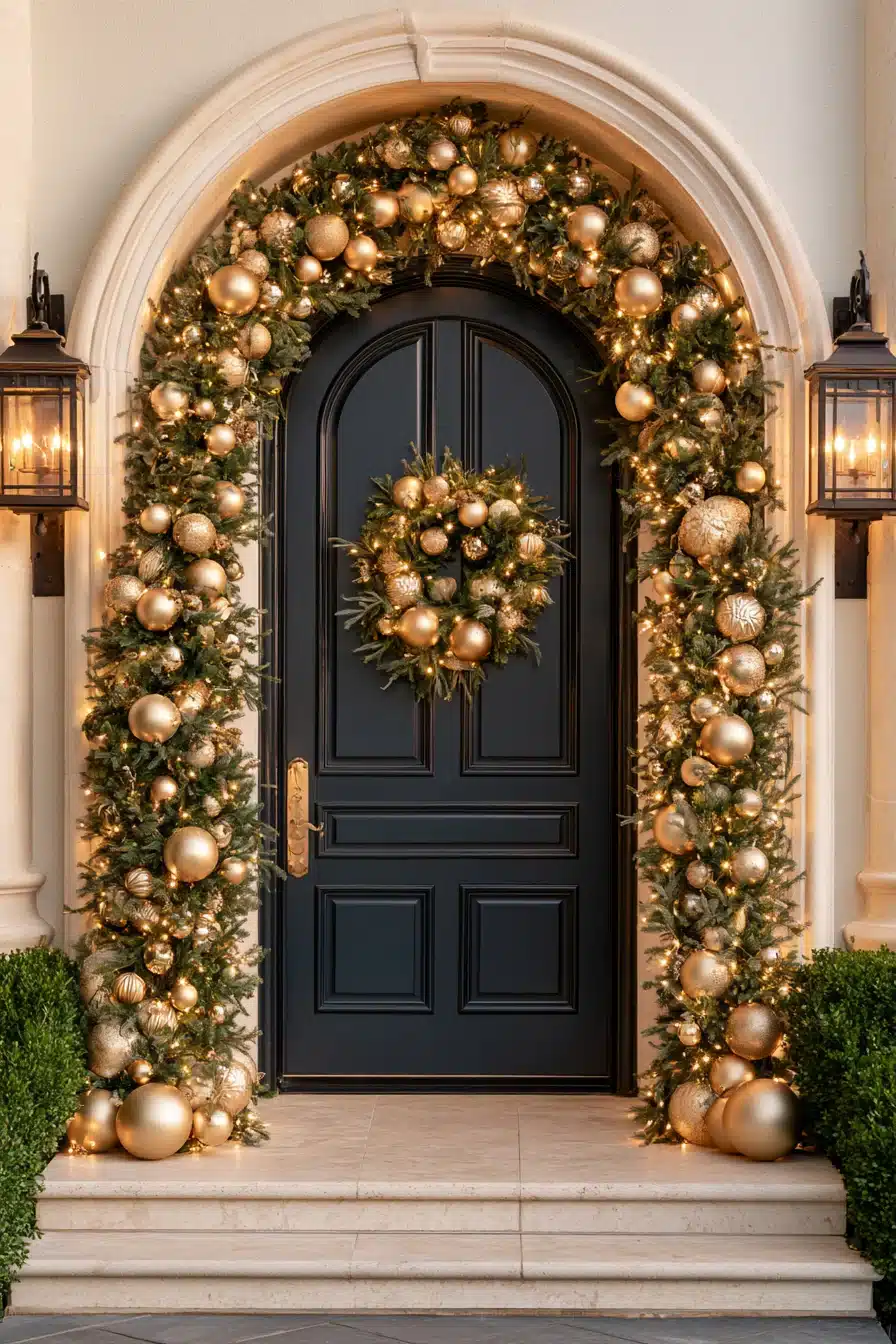 27 Magical Christmas Door Decorations for a Warm and Festive Welcome