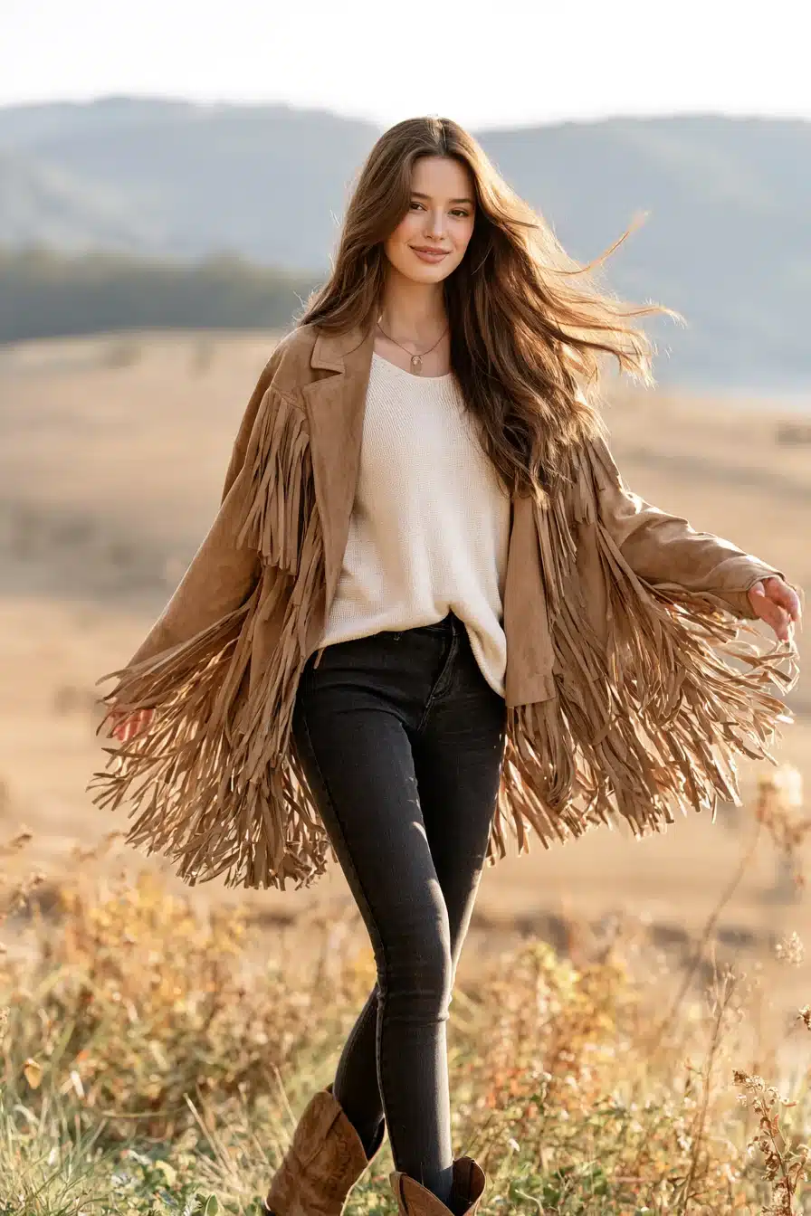 27 Cute Western Fall Outfits With Boots Denim and Cozy Layers