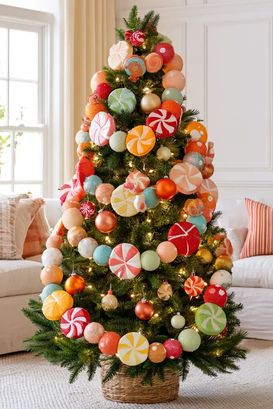 27 Dreamy Candyland Christmas Tree Decorations for a Playful Holiday