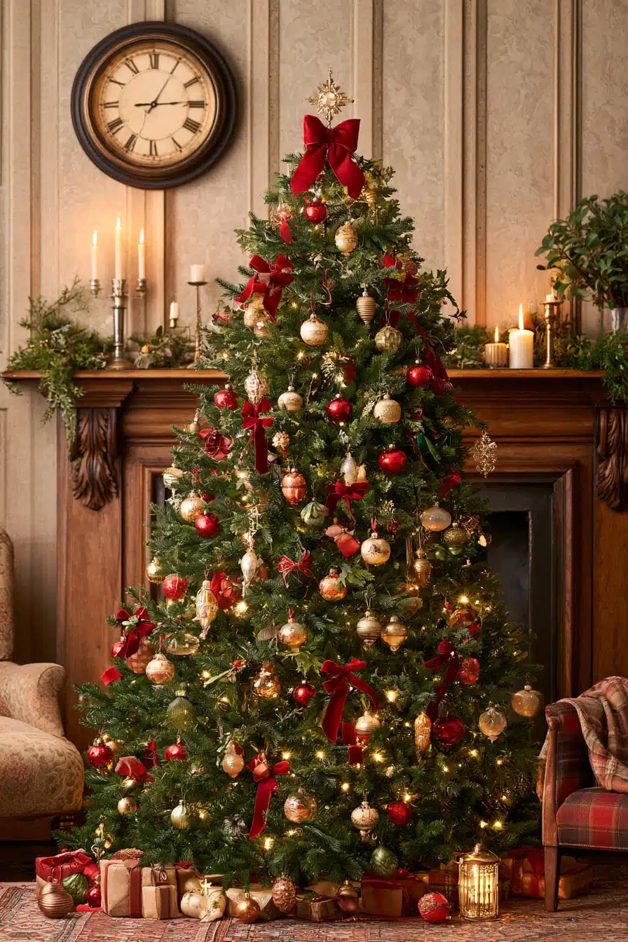 27 Timeless Traditional Christmas Tree Ideas for a Warm and Festive Home