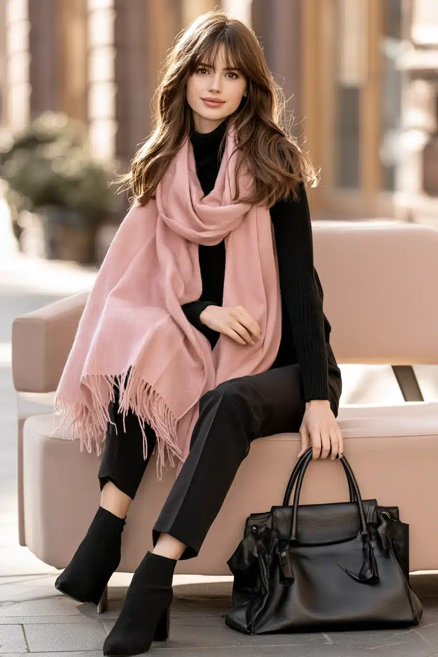 27 Chic Pink Scarf Outfit Ideas to Add a Pop of Color to Your Wardrobe
