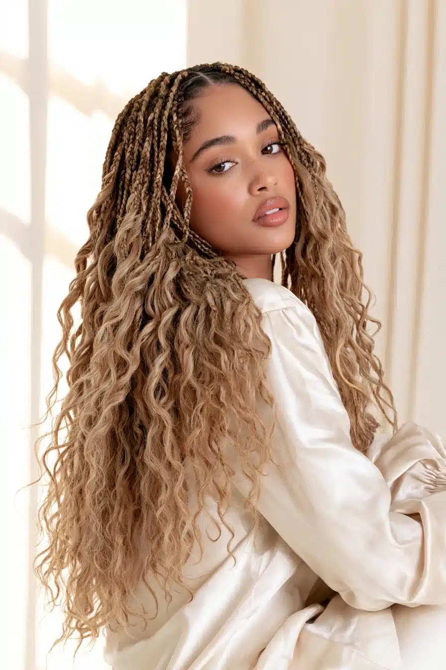 27 Beautiful Boho Knotless Braids for an Effortlessly Chic Look