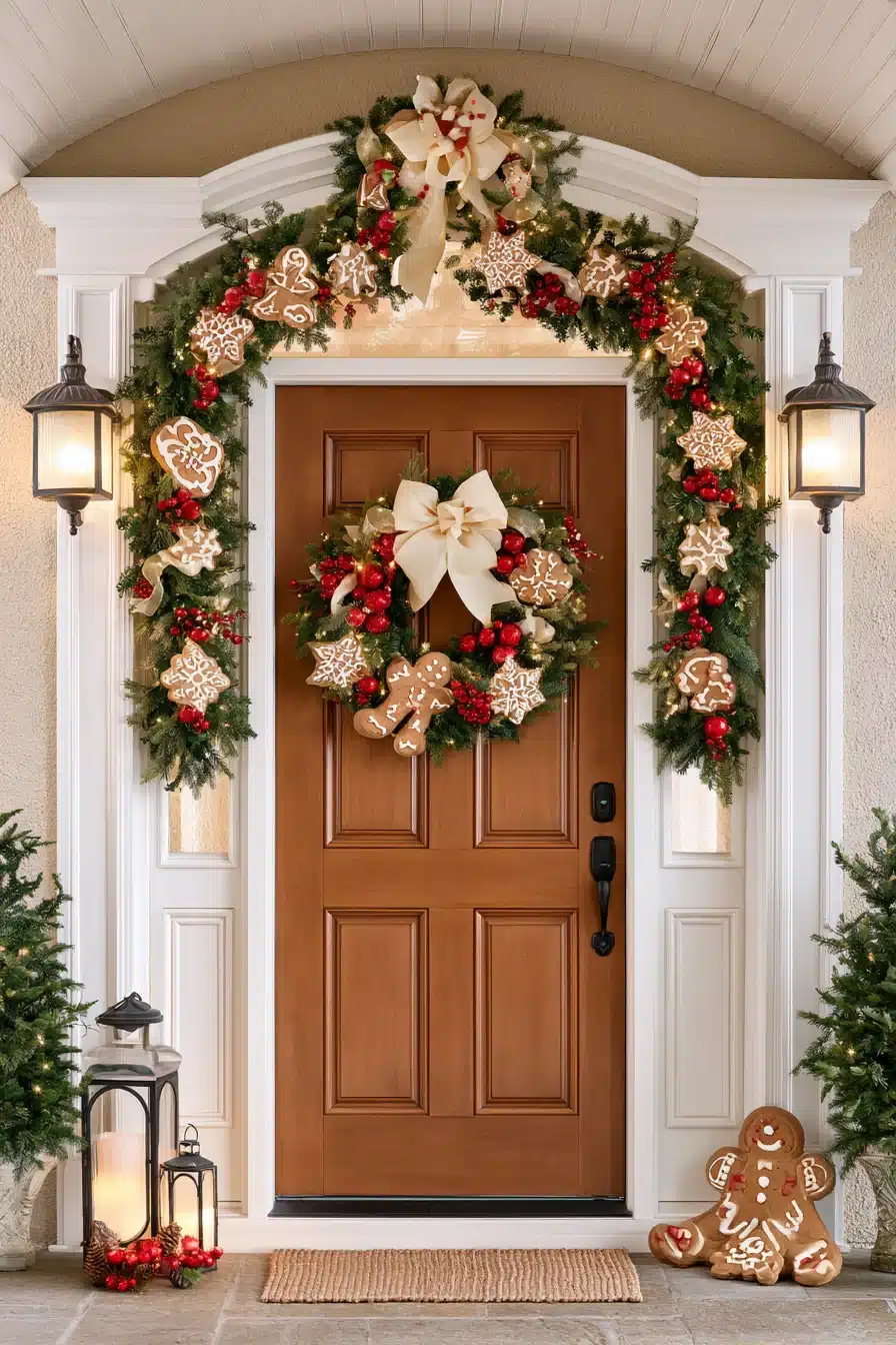27 Magical Christmas Door Decorations for a Warm and Festive Welcome