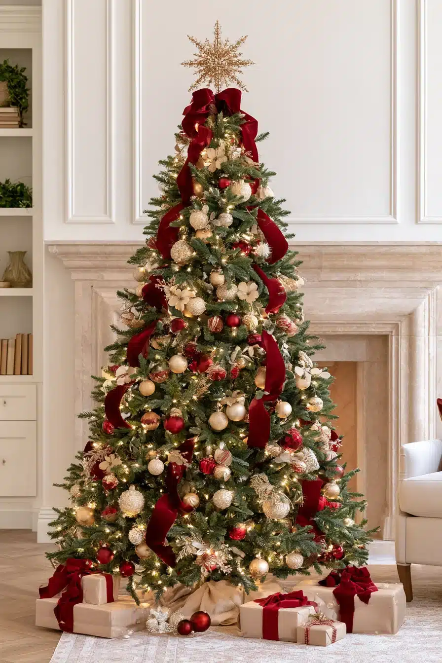 27 Timeless Traditional Christmas Tree Ideas for a Warm and Festive Home