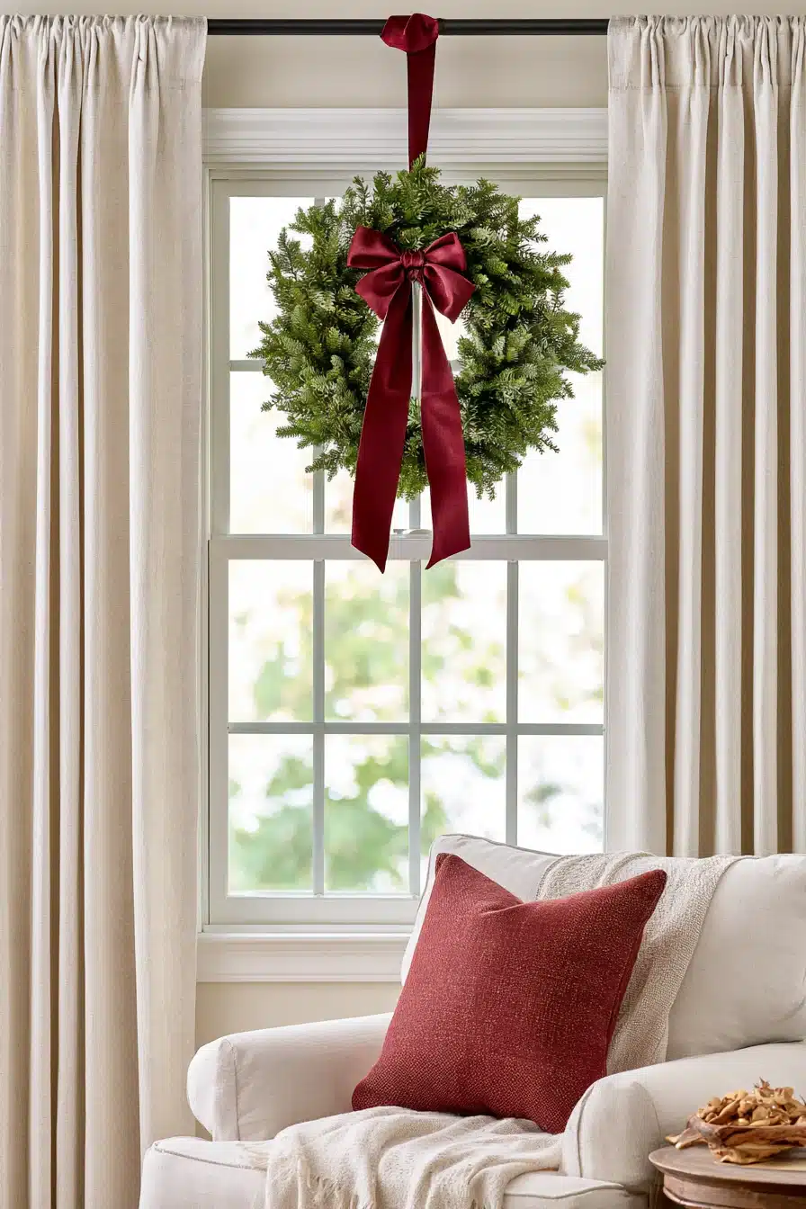27 Beautiful Wreaths on Windows Ideas for a Charming, Festive Home