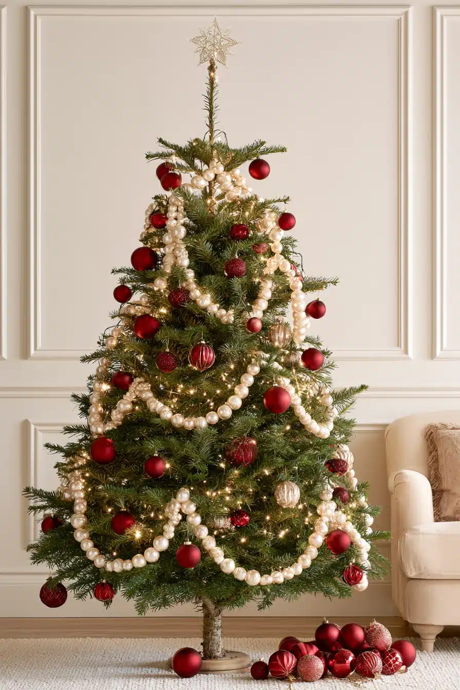 27 Elegant Burgundy Christmas Tree Ideas for a Cozy Holiday Home