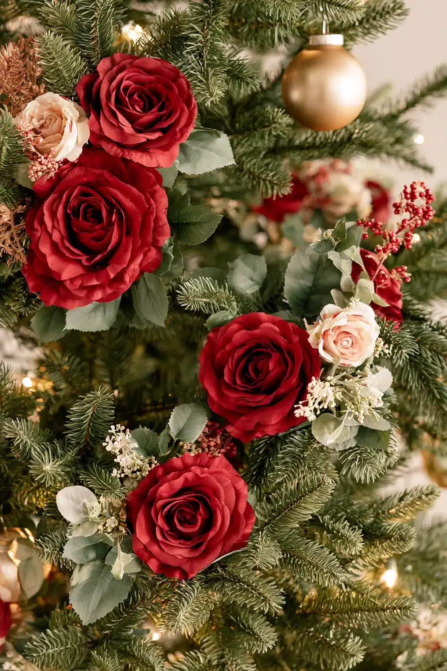 27 Elegant Burgundy Christmas Tree Ideas for a Cozy Holiday Home